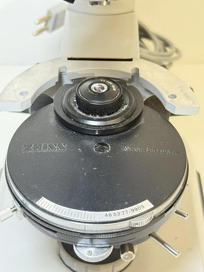 Used Carl Zeiss Trinocular Phase Contrast Microscope