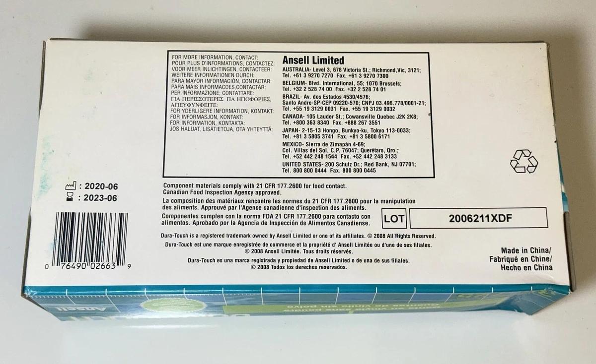 Used NEW 10 boxes - Ansell 34-725 Dura-touch Disposable Clear Vinyl Gloves, M Medium