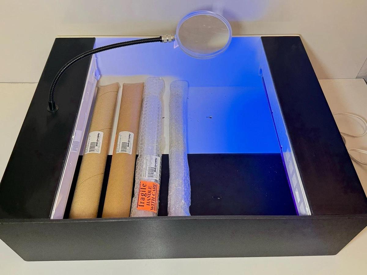 Used Health Care Logistics Workstation Countertop Light Box with Magnifying Glass