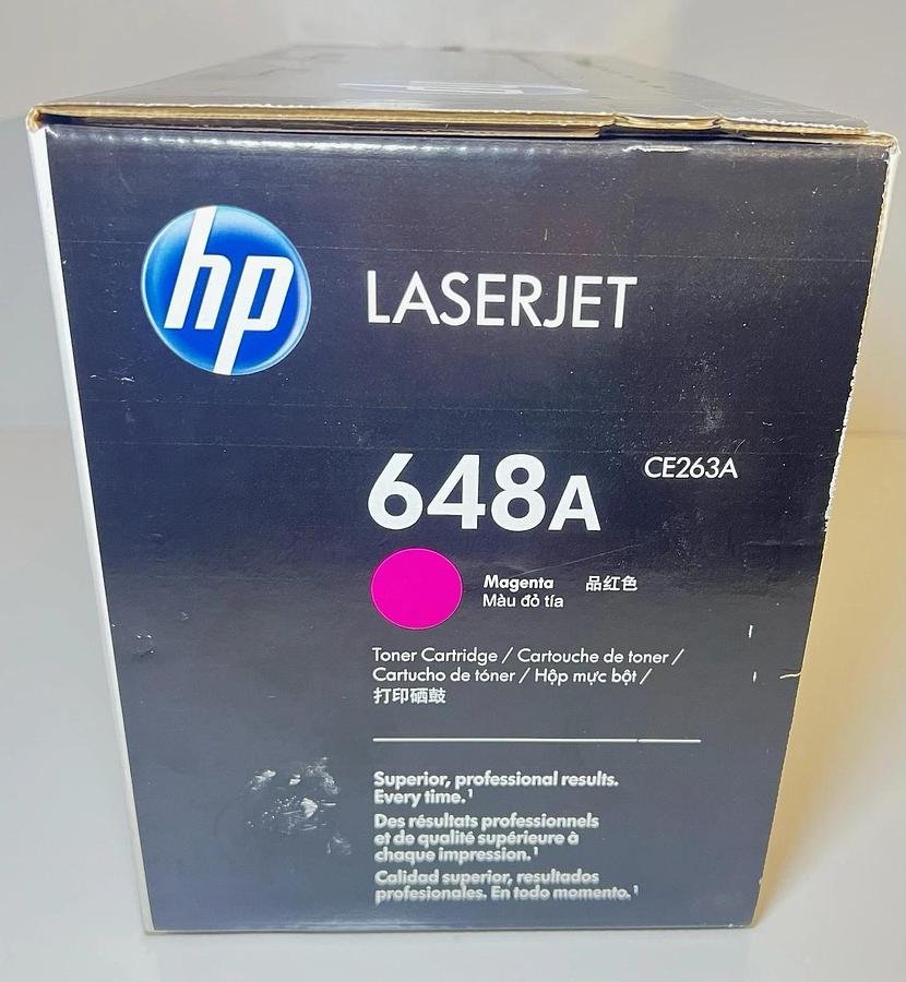 Used NEW Genuine HP LaserJet Toner Cartridge 648A (CE263A) Magenta / Pink