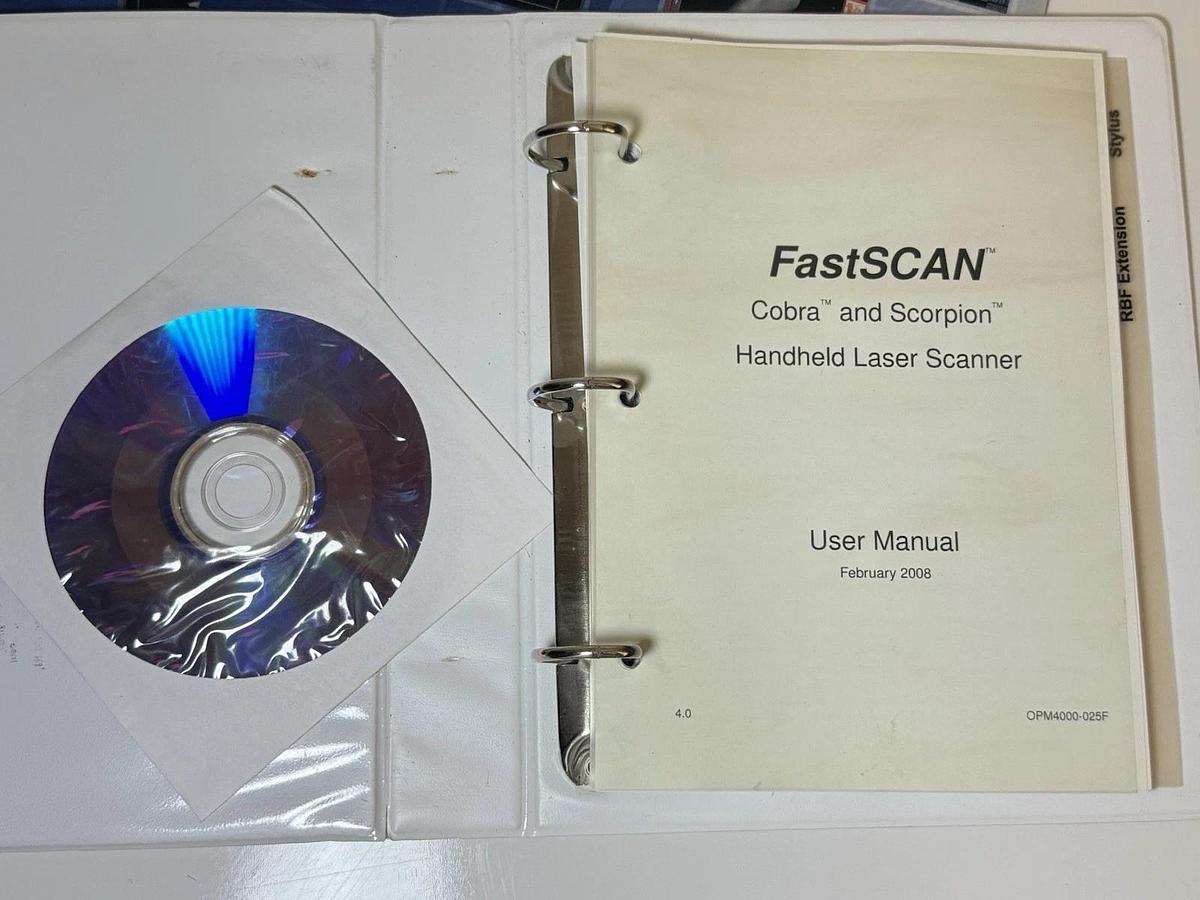 Used POLHEMUS FastSCAN Scorpion Cobra Handheld 3D Laser Surface Scanner