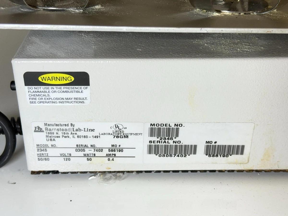 Used Barnstead Lab-Line Model 2345 Multi Purpose Lab Rotator Orbital Shaker