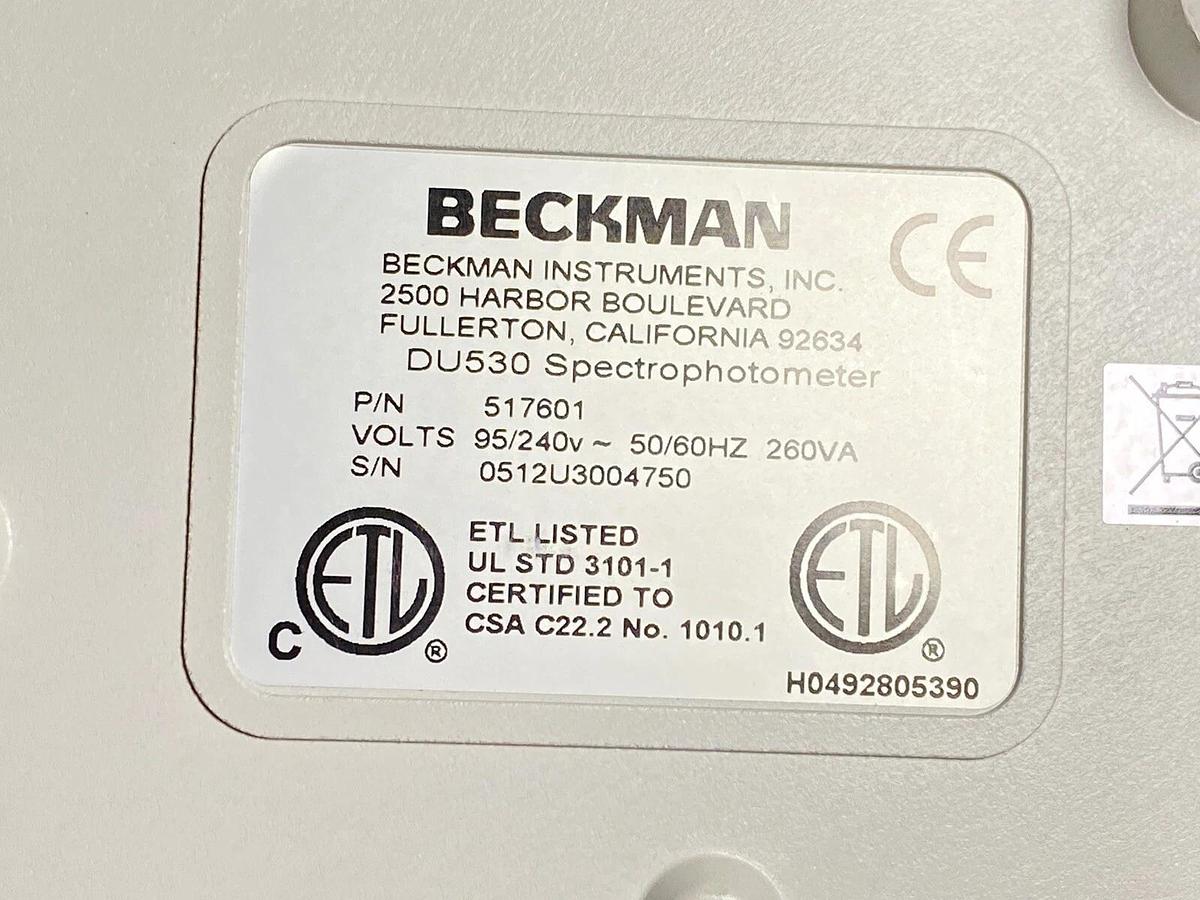 Used Beckman DU530 DU 530 Life Science UV/Vis Spectrophotometer