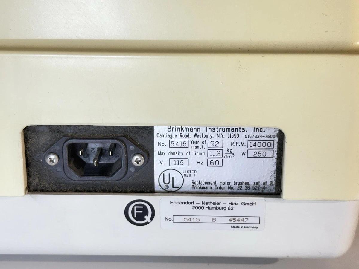 Used Eppendorf Centrifuge 5415 C Microcentrifuge W/Rotor 5402 5415