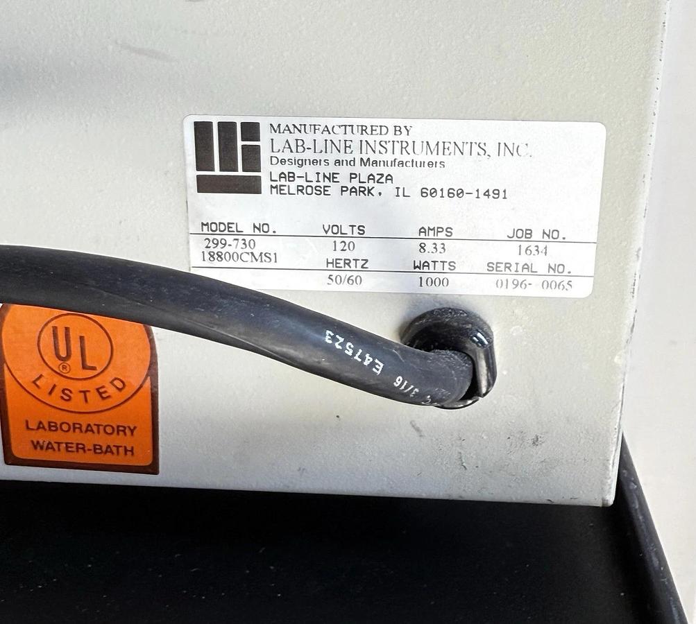 Used Lab-Line Instruments Inc - Equatherm Dual Digital Water Bath 299-730