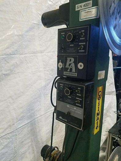 Used PA Industries Coilmate Double Motorized Stock Material Coil Payoff Reel Feed