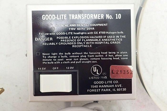 Used Good-Lite Transformer No. 10 with Headlight, GE 789 Halogen Bulbs & Extras