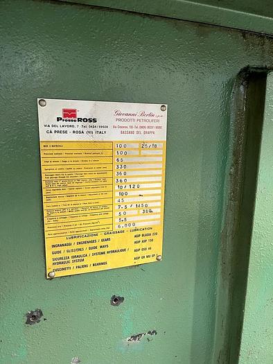 Used  ROSS 100ton Mech. Press + feeds