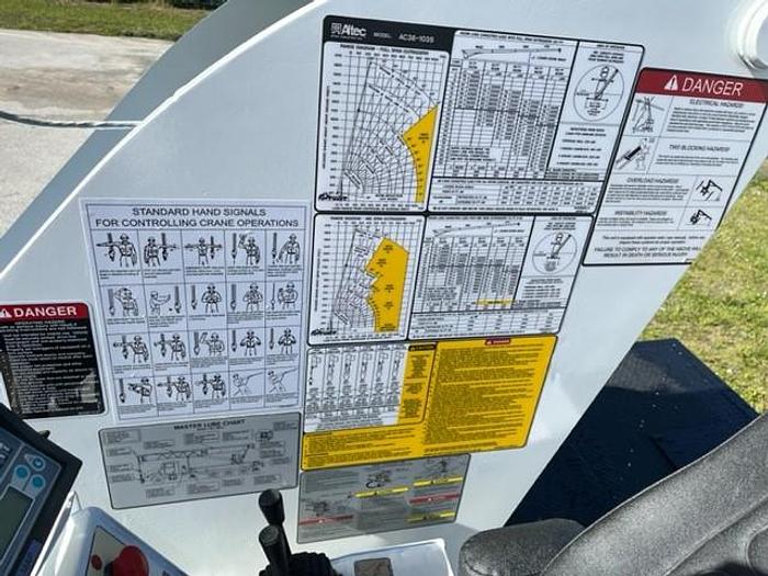 Used Altec AC38-103 38 Ton Crane Boom on 2008 International 7500 6x4 Flatbed Truck – C70823