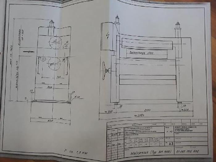 Used Walzpresse Bürkle AM 1600 (1)