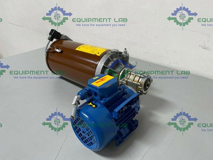 Used Dropsa 0989001 Hydraulic Pump Station w/ MT .12 HP TN56B Motor & Tramec Gearbox