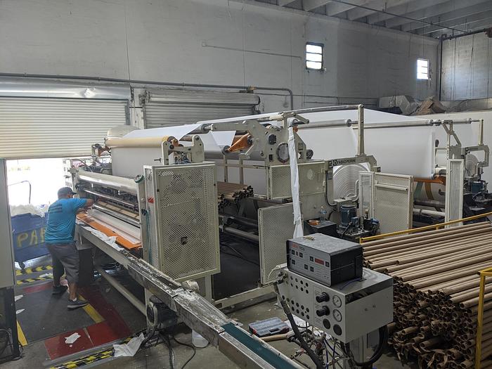 Used 91" WIDE 1992 PERINI 813 BATHROOM TISSE/KITCHEN TOWEL CONVERTING LINE