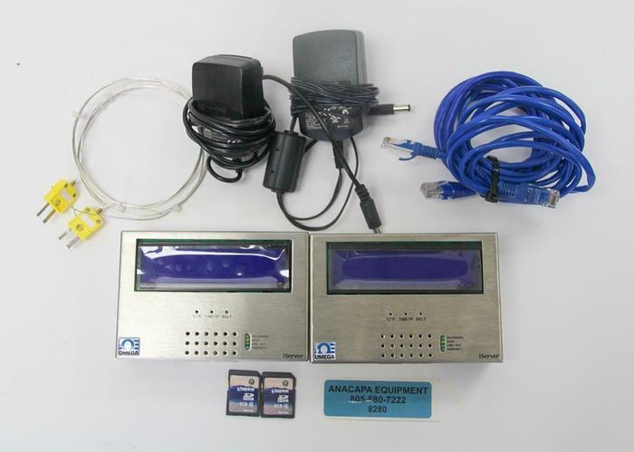 Used Omega iSD-TC iServer Dual Thermocouple Temperature Logger Lot of 2 (8280) W