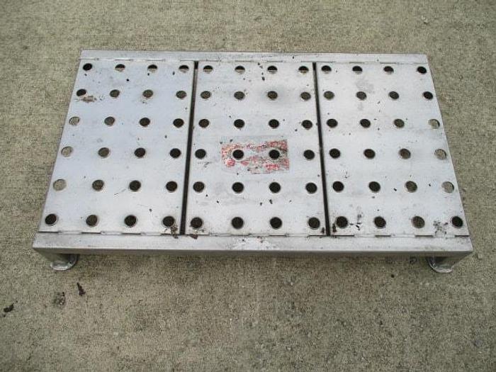 Used Work Platform; 36"x21", perforated deck for anti-slip, 6"
