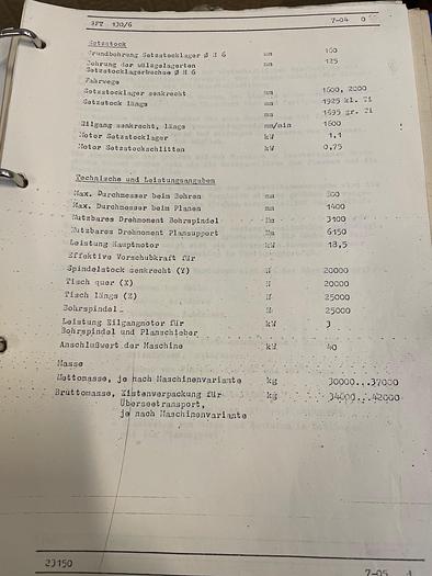 Used BRUGT CNC-STYRET BOREVÆRK FABRIKAT UNION, MODEL BFT 130/6