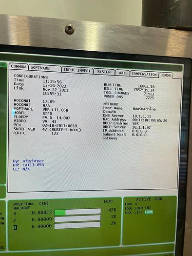 Used 2012 HAAS ST-40 CNC Turning Center with Programmable Tailstock