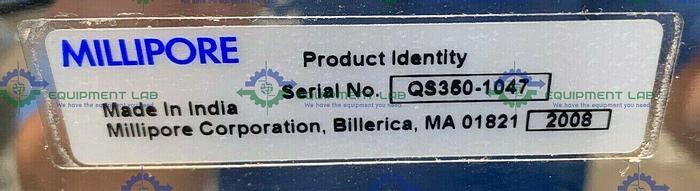 Used Millipore QuikScale GAP 350x800 74 L Chromatography Column w/ Column Bubble Trap