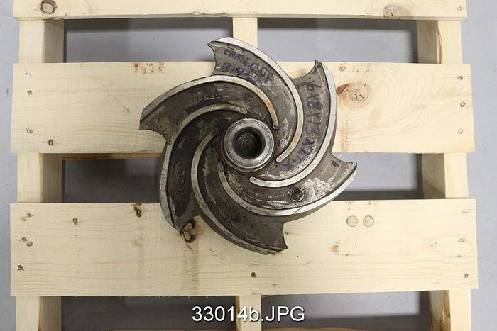 Used Goulds 3196 12" Diameter, 6 Vane Impeller #33014