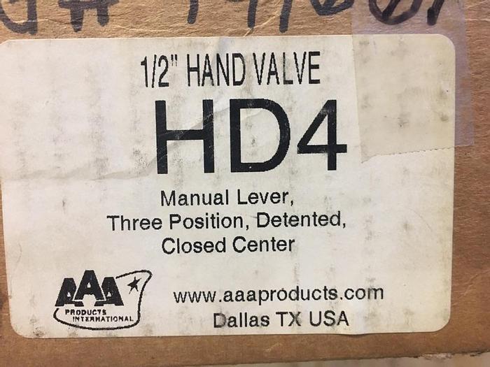 Used NEW SURPLUS AAA # HD4 VALVE 1/2" NPT 3-POSITION