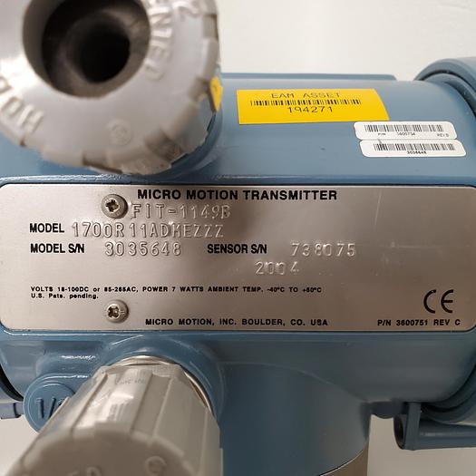 Used Micro Motion Mass Flow Calibrator Sensor