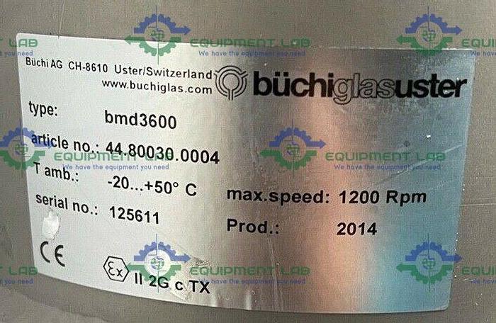 Used Buchiglasuster bmd 3600 Stirrer Drive 1200RPM w/ Hew D32051 Motor