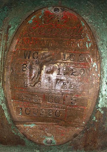 Used CINCINNATI 103 DOUBLE-SIDED GRINDER ON PEDESTAL