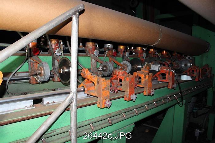 Used Lenox  Shaftless Rewinder, 150" Roll Face, 4000 Fpm, 19.88" Diameter Rolls, 60" Diameter Rewind, 60 Hp Dc Drive Each Drum #26442