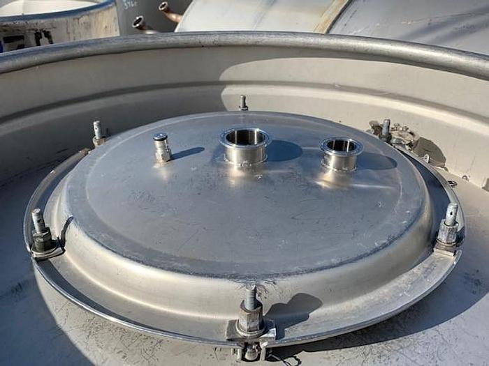 Used 211 Gallon Round Stainless Steel Tote Tanks