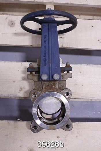 Used Fabri 3" Hand Operated Knife Gate Valve #39626
