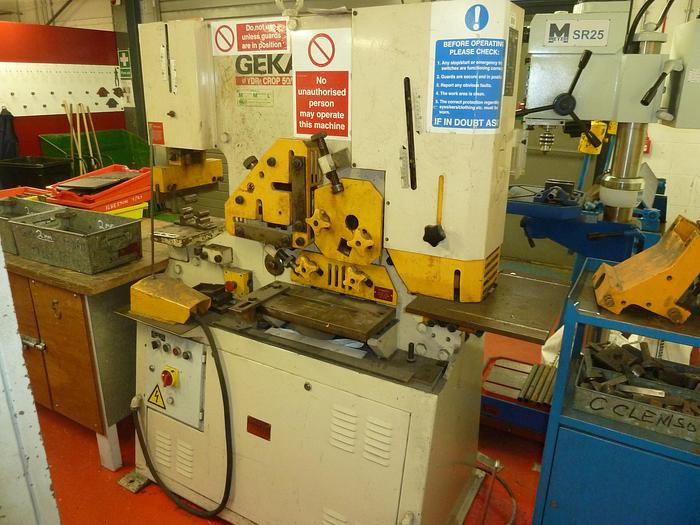 Used Geka HYDRACROP HYD -50 Ton 2 Cylinder steelworker