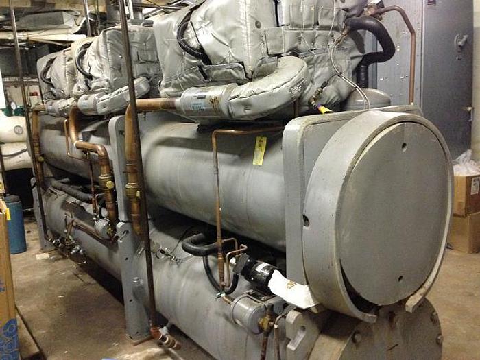 Used Carrier 265 Ton screw type chiller equipped with (3) compressors