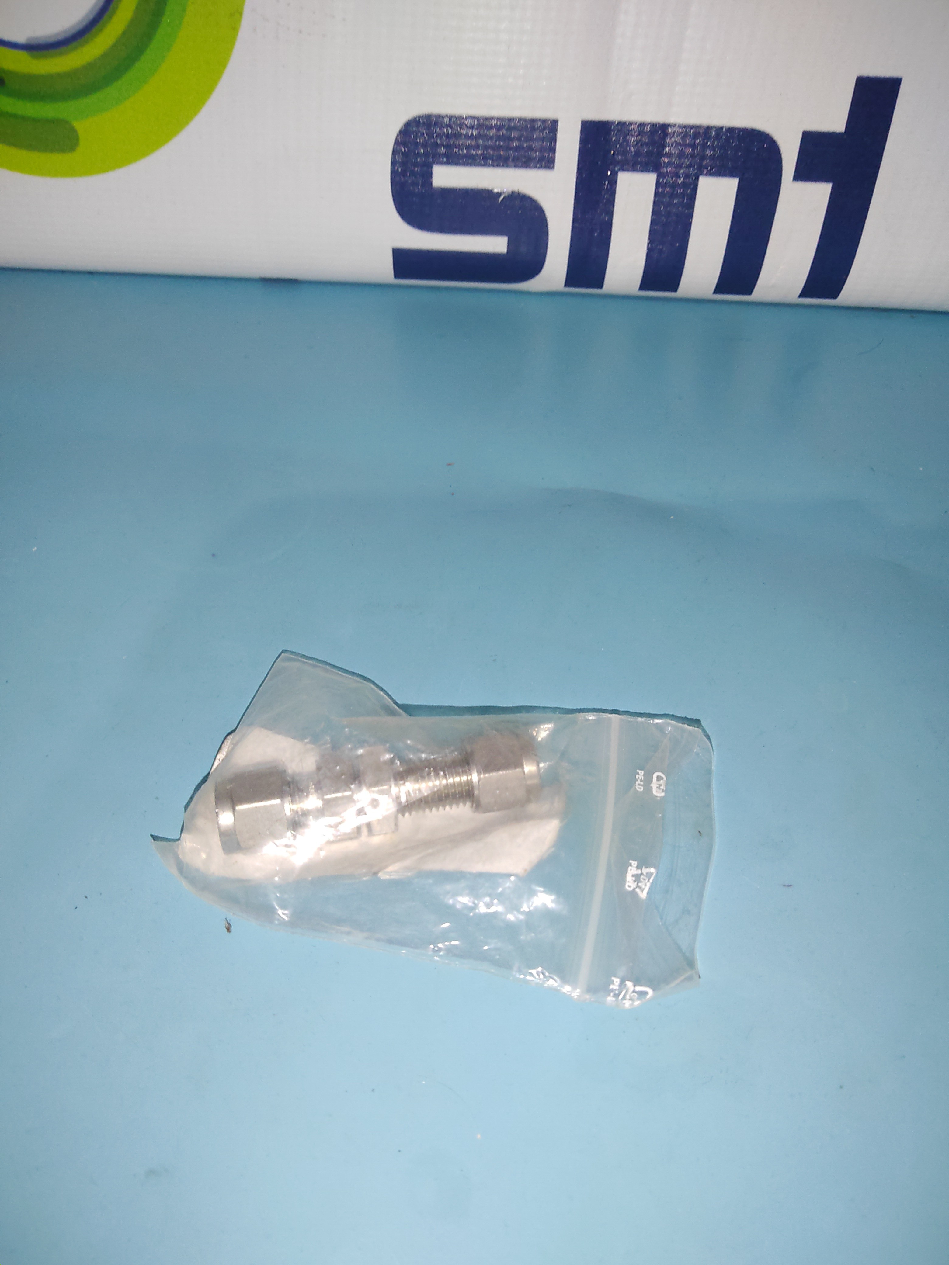 ERSA Wave Solder Machine Straight Stainless Steel Bulkhead Fitting , 6mm #95010