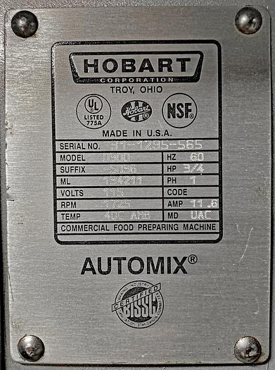 Used USED Hobart 30-Quart Mixer, Model D300