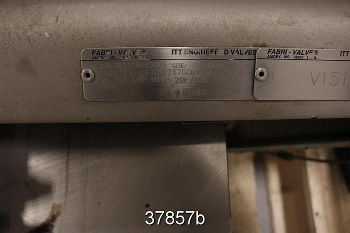 Used Fabri 10" Hand Operated Knife Gate Valve #37857