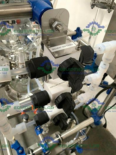 Used De Dietrich Distillation Skid w/ 16 Liter Jacketed Glass Reactor & Mixer