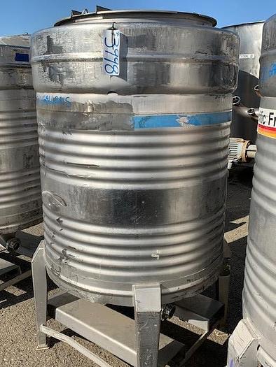 Used 211 Gallon Round Stainless Steel Tote Tanks