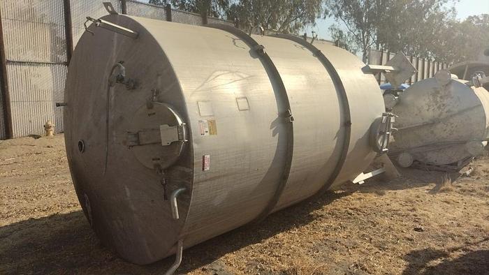 Used Tank, 4,500 Gallon, S/st, Cone Bottom, On Legs #S744778