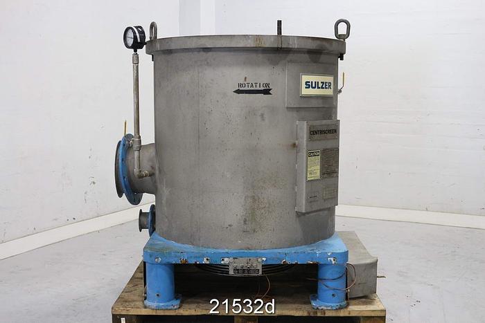 Used Voith 31 Centriscreen, 100 Psi, 425 Max Rpm, 0.010" Slotted Screen Basket #21532