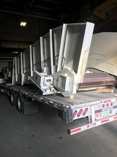 Used MAYFRAN 56" WIDE INCLINED STEEL  BELT  CONVEYOR