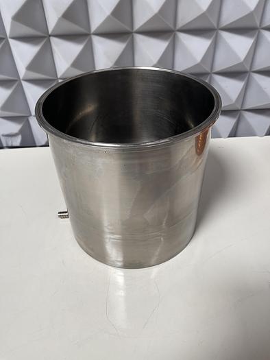 Used 21' Coiled Spiral Copper Wire for Immersion 3/8" OD w/ 12 Liter Vessel 10" Sanitary Fitting