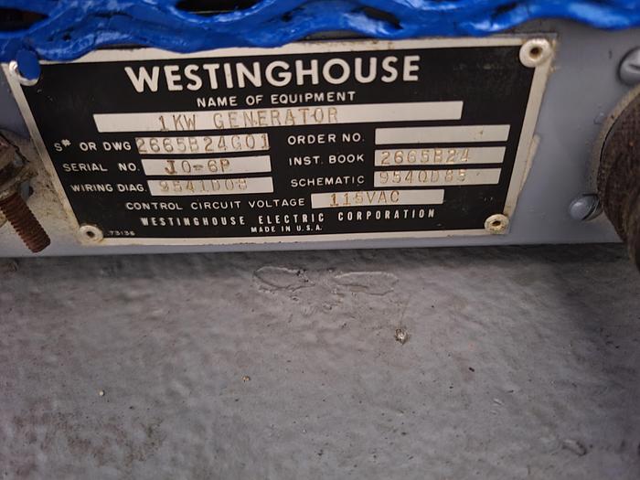 Used Branson Hot Alkaline Cleaner with Westinghouse 1 Kw Generator