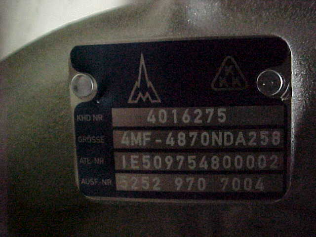Used KKK 4MF-4870NDA258
