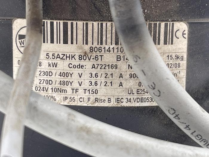 Used Weiss 5.5AZHK 80V-6T B14P120