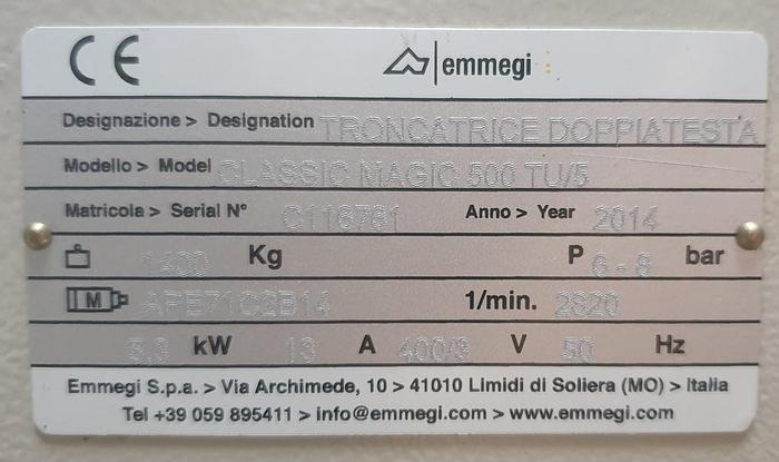 Gebraucht Doppelgehrungssäge Emmegi Classic Magic 500 TU/5