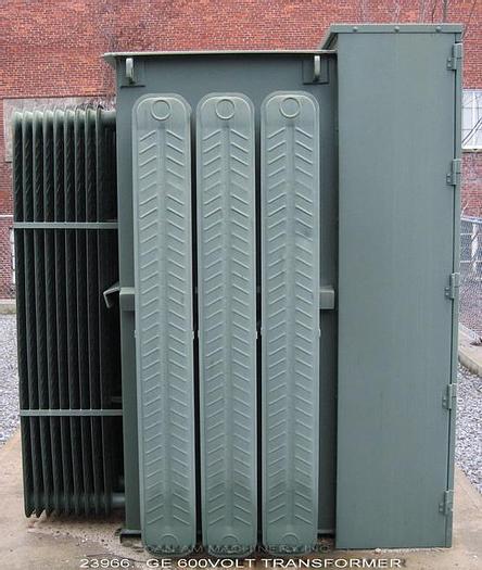 Used General Electric GEI-79025 3750 Kva V, 13,800 Volt To 600 Volt Transformer, Primary Taps 13,110V To 14,490 V. Impedance 6.04% At 85 Degrees C, Hv Winding Aluminum, Lv Winding Copper #23966