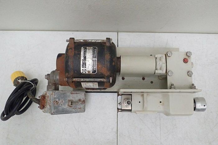 Used General Electric GE 5KH25MG102BX 1/20 HP Motor with LDC Milton Roy Mini Pump