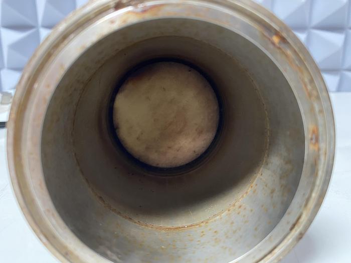 Used Stainless Steel Filter Housing 5" L x 3" Sanitary Fitting w/ Swagelok Valves