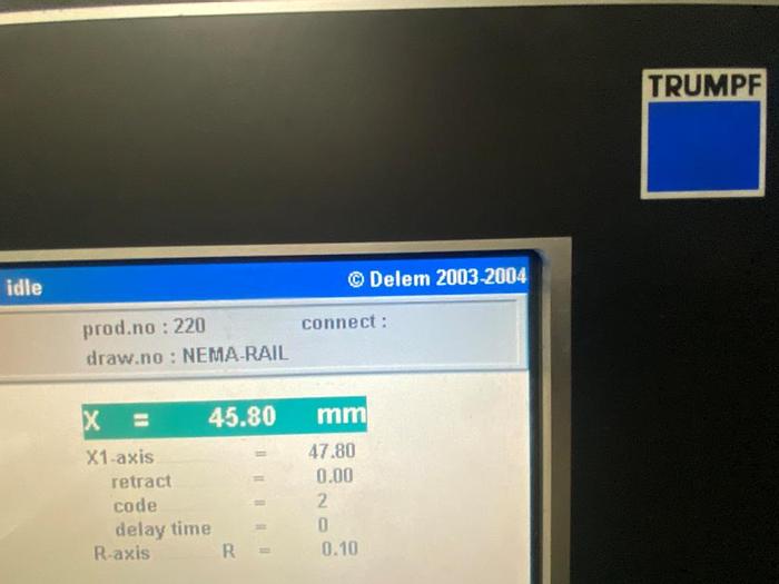 Used 2003 Trumpf TrumaBend V230 CNC Pressbrake