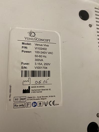 Used 2015 Venus Concepts Venus Viva RF ~ Single Owner System ~ Warranty ~