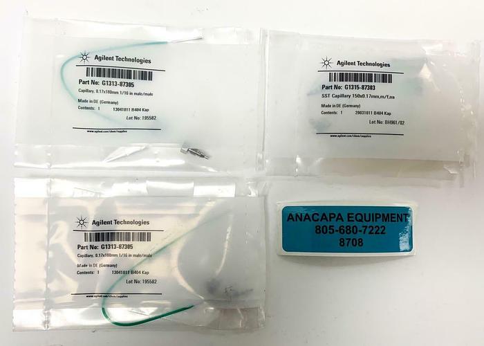 Used Agilent Technologies G1313-87305, G1315-87303 Capillary Lot of 3 (8708)W